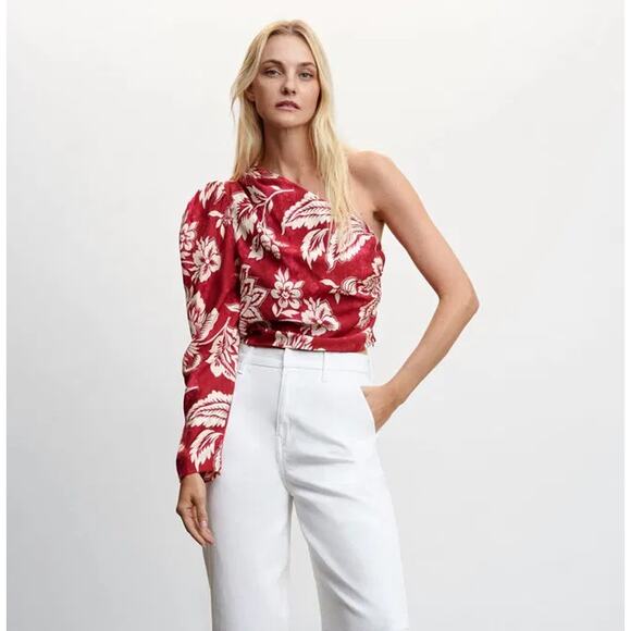 MANGO Floral Print Blouse NWT - Picture 5 of 12